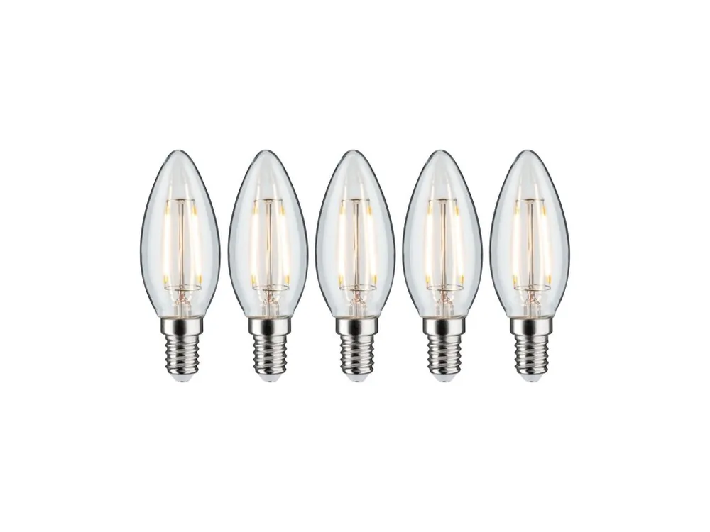 Hit Sezóny Filament set LED svíčka E14 230V 5x2,6W 2700K čirá - PAULMANN