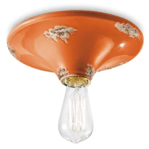 Retro stropní svítidlo VINTAGE - oranžová barva Akční Nabídka