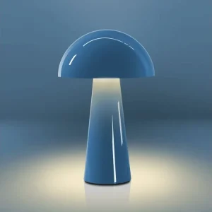 Aktuální Nabíjecí stolní lampa s IP44 - modrá