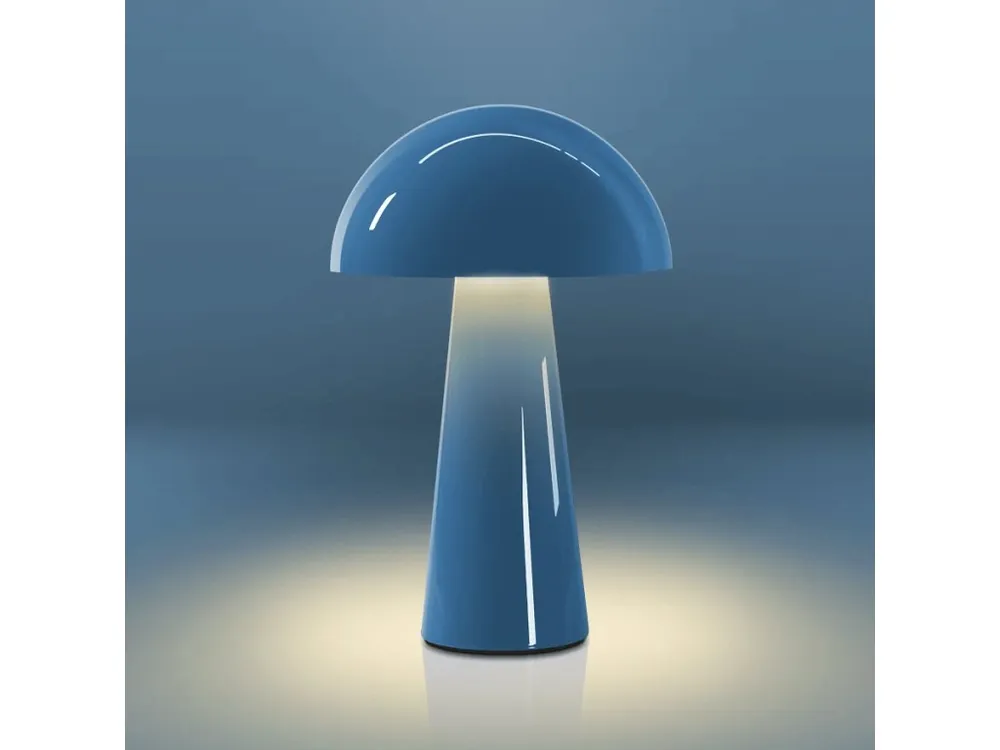 Aktuální Nabíjecí stolní lampa s IP44 - modrá