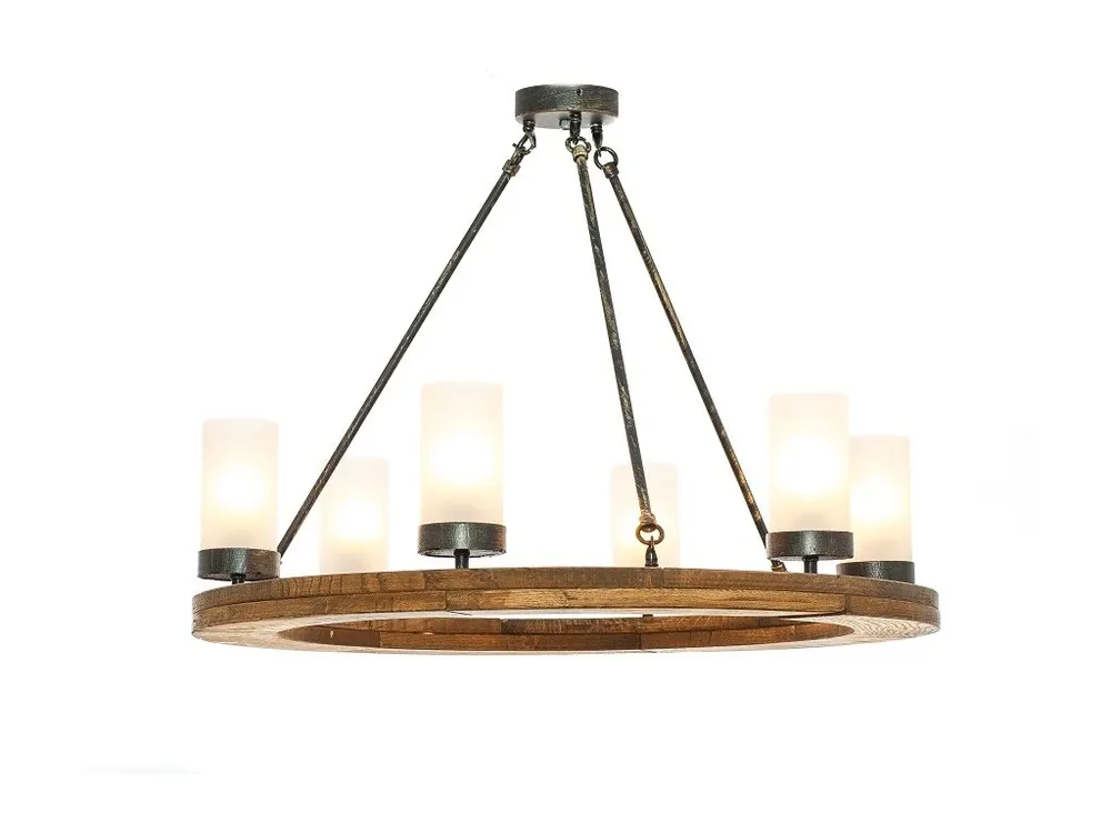 Rustikální lustr Wood DT-K-70-6K Sleva
