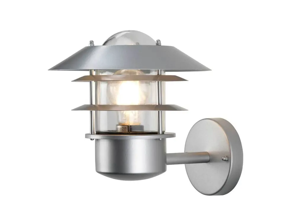 Nástěnná venkovní lampa na zahradu Elstead HELSINGOR/stříbrná Omezená Nabídka
